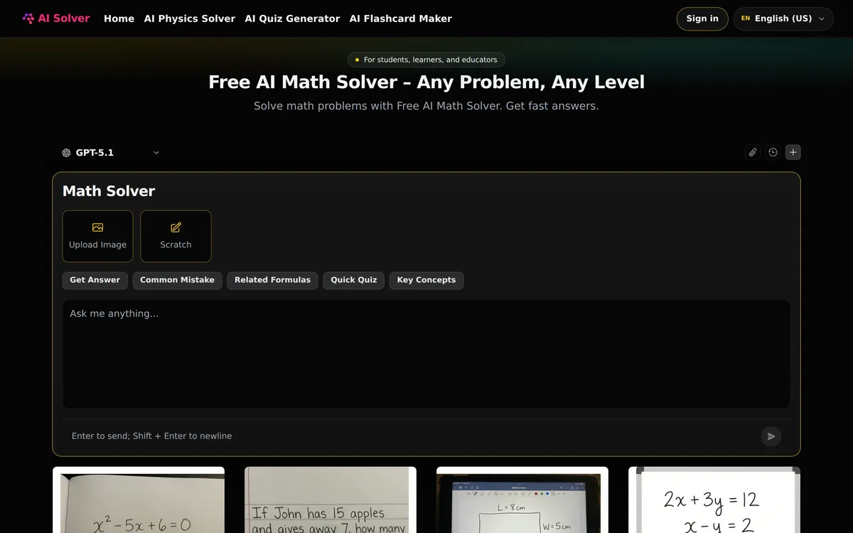 Free AI Math Solver – Any Problem, Any Level screenshot 1