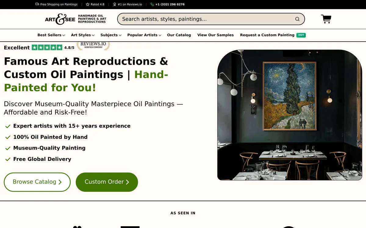 Art & See Custom Oil Painting Portraits screenshot 1