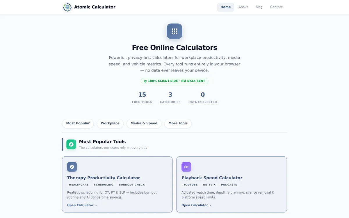 Atomic Calculator screenshot 1