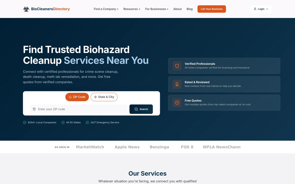 BioCleaners Directory screenshot 1