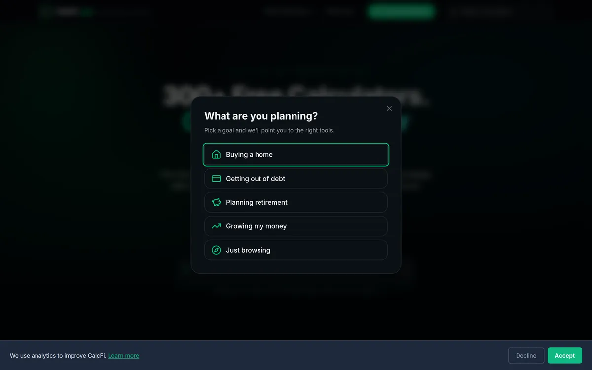 CalcFi screenshot 1