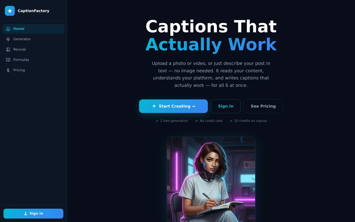 CaptionFactory.co screenshot 1