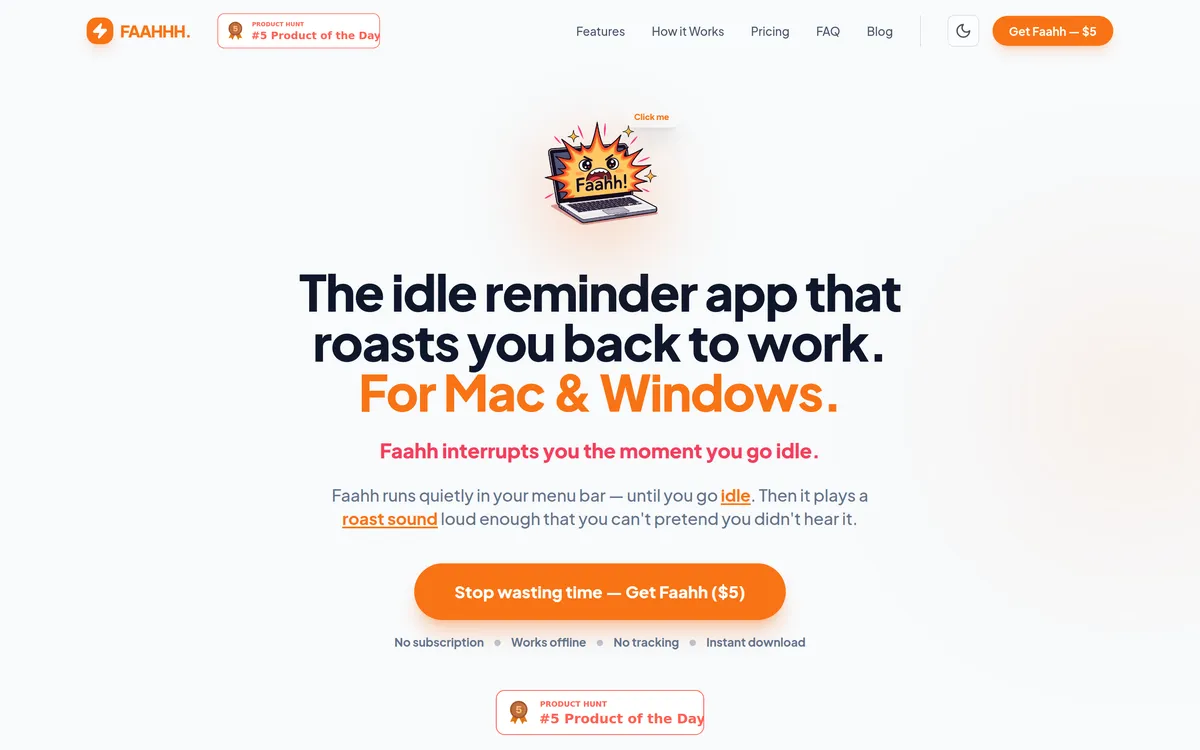 Faahh - This app roasts you when you waste time screenshot 1