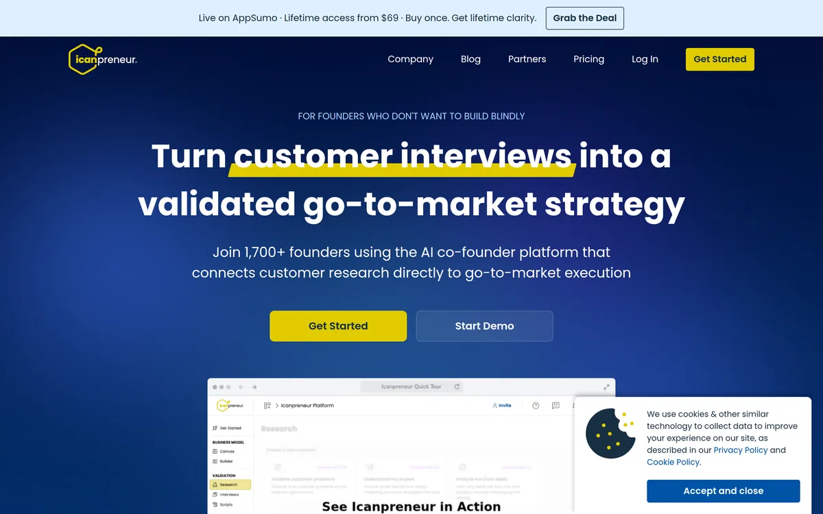 Icanpreneur | file > new > startup screenshot 1