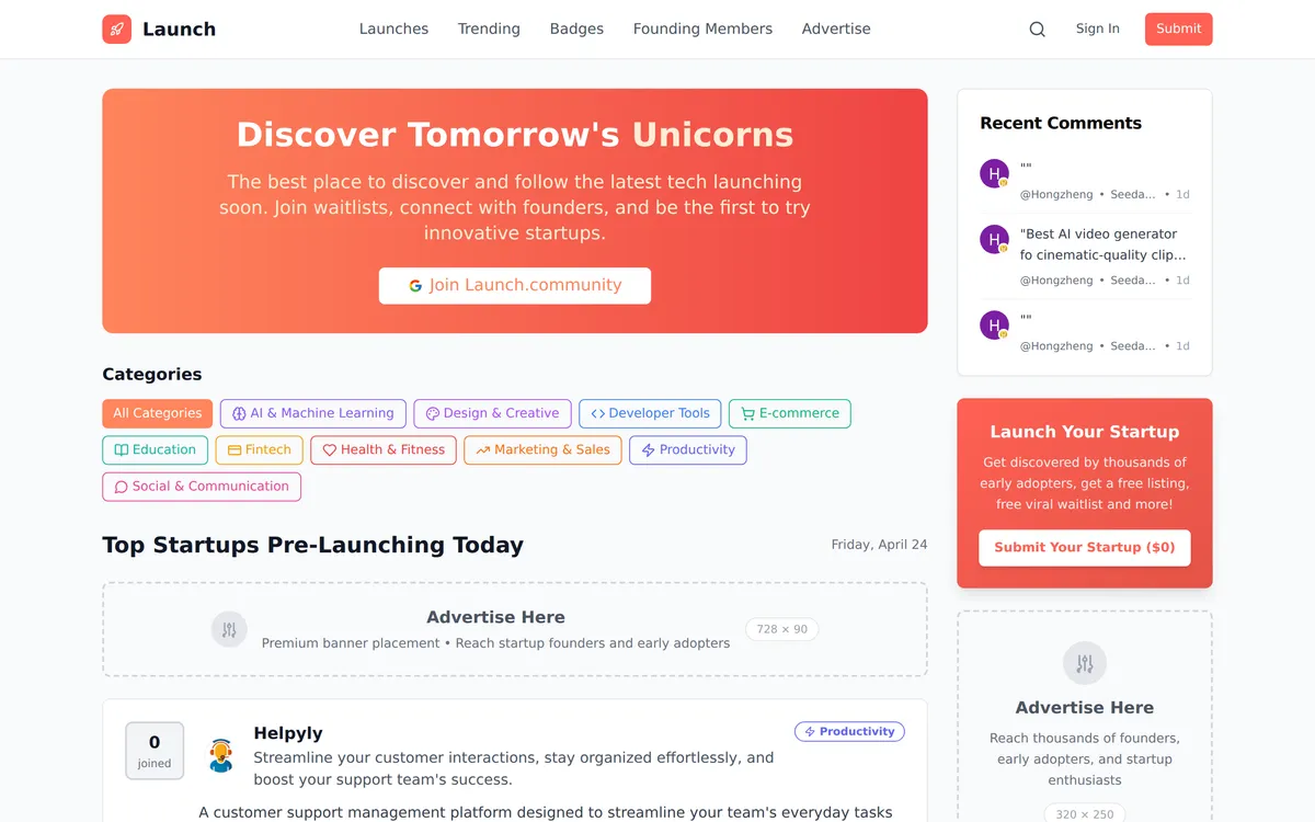 Launch Community screenshot 1