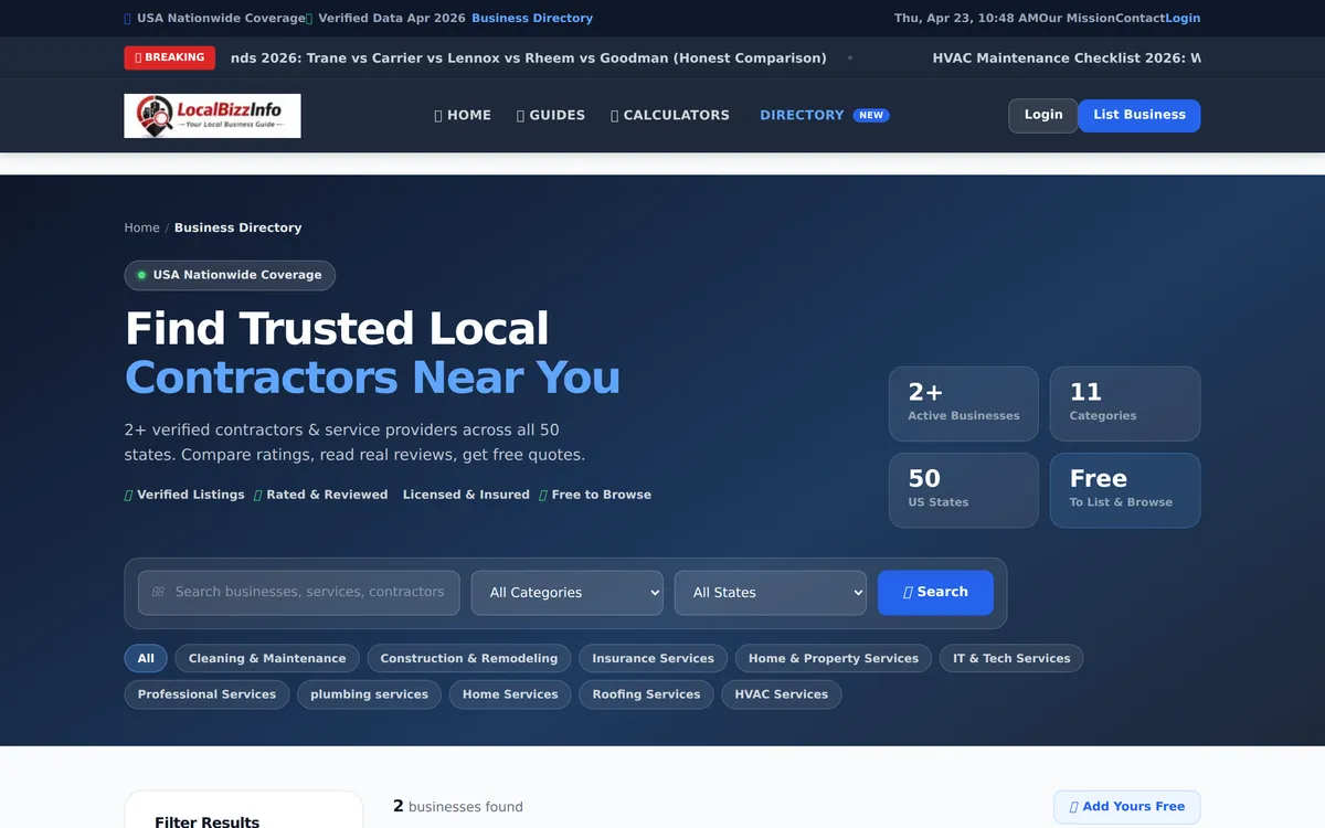 local business listings screenshot 1