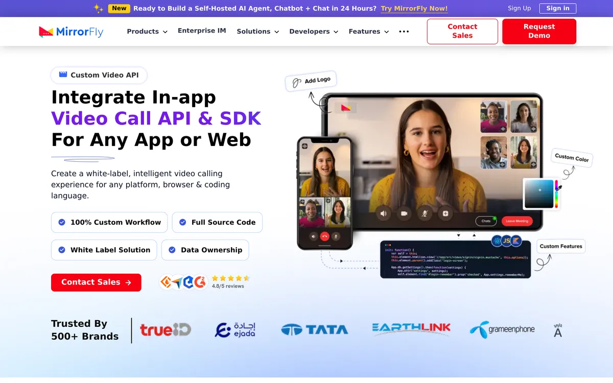 MirrorFly Video Call API & SDK screenshot 1