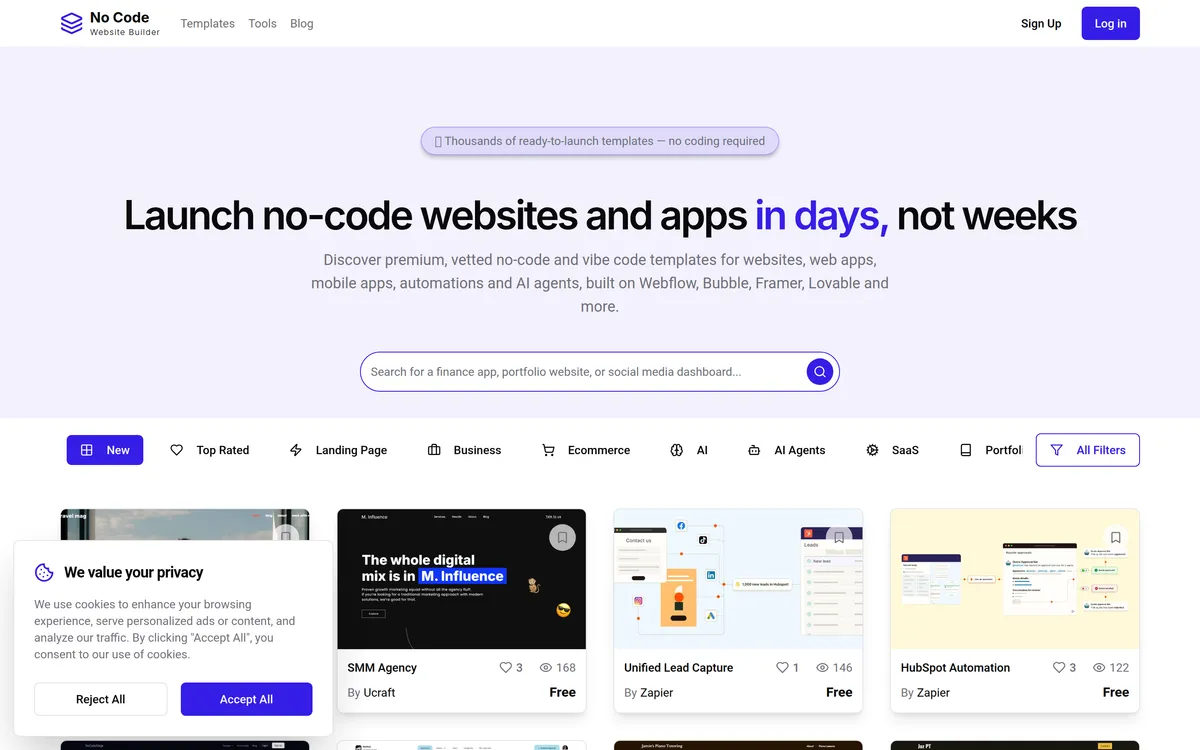 No Code Website Builder screenshot 1
