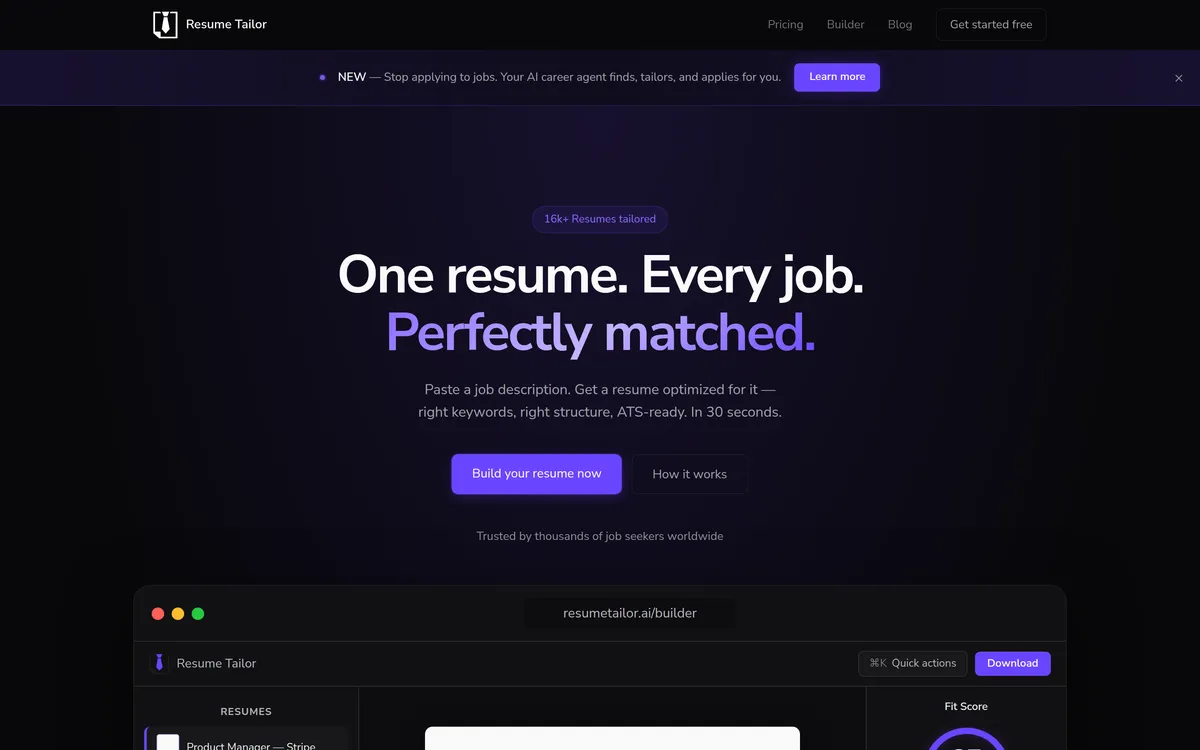Resume Tailor screenshot 1