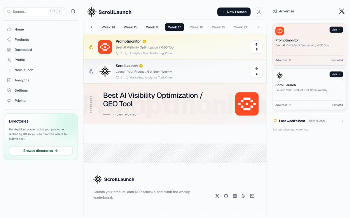 Scroll Launch screenshot 1