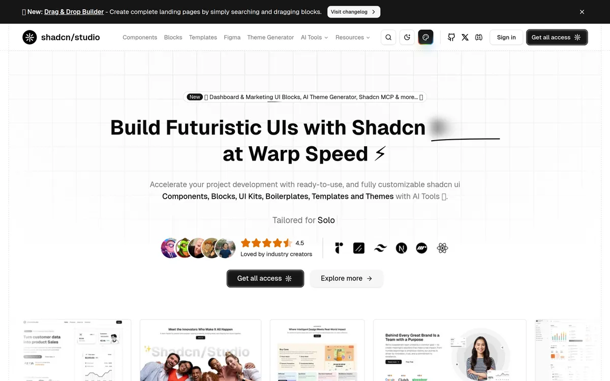 Shadcn Studio screenshot 1