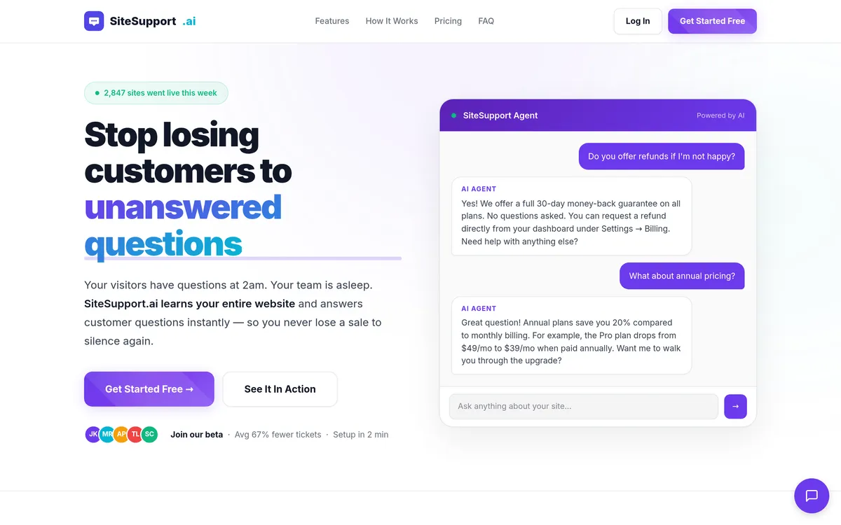 SiteSupport AI screenshot 1
