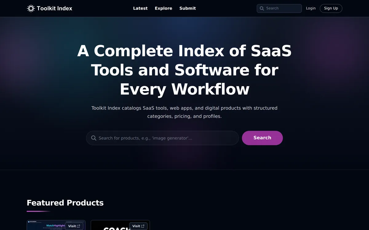 Toolkit Index screenshot 1