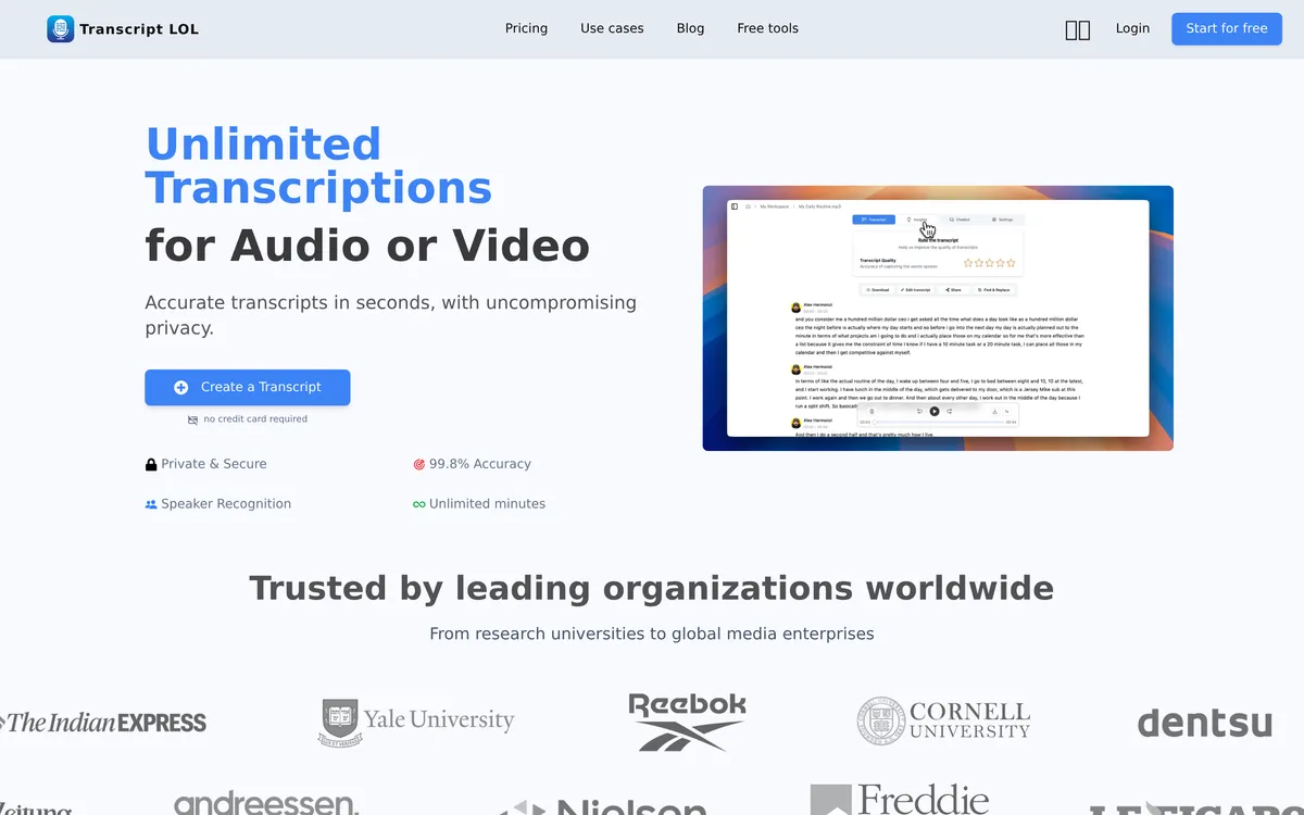 Transcript Lol screenshot 1