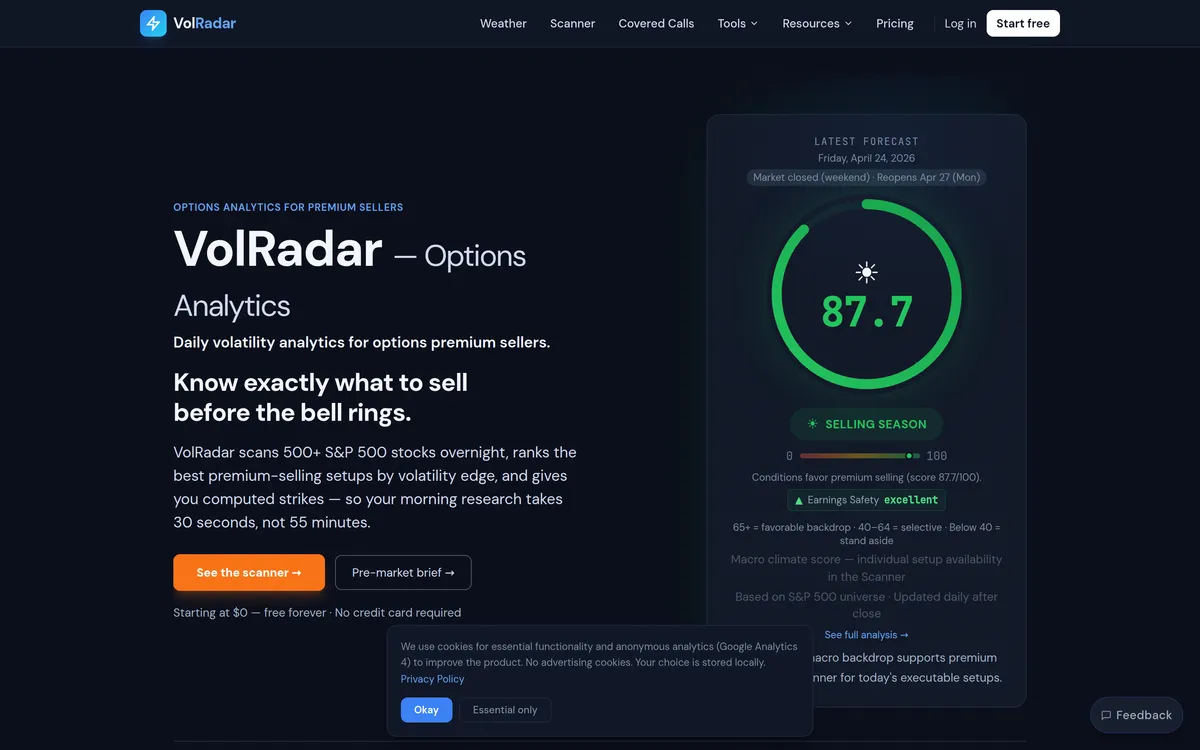VolRadar screenshot 1