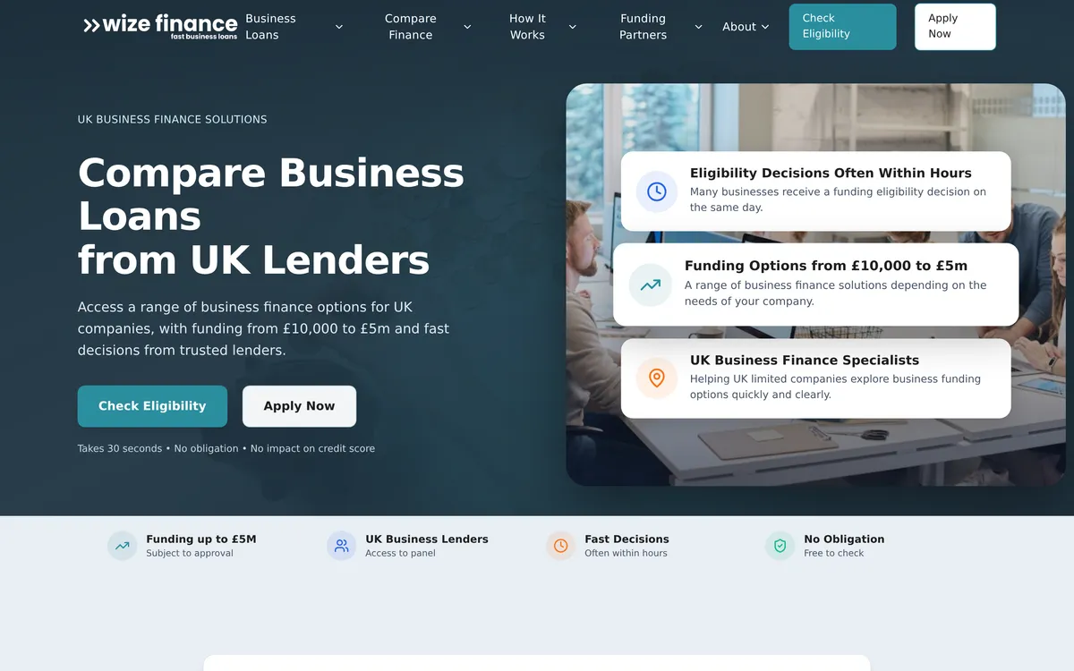 Wize Finance Eligibility Check screenshot 1