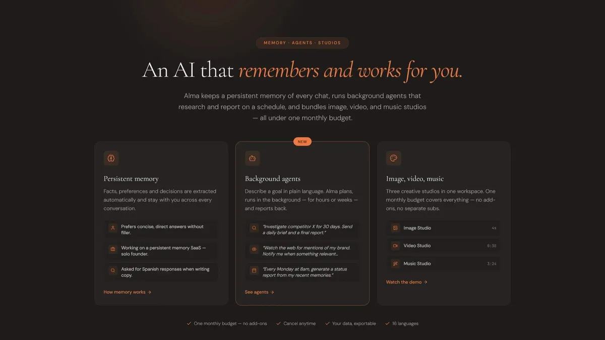 Alma by Olivares AI screenshot 2