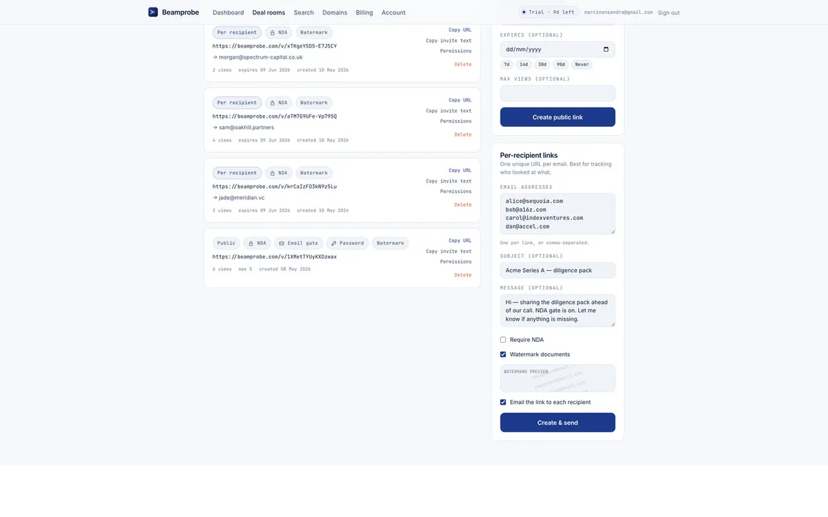 Beamprobe screenshot 5