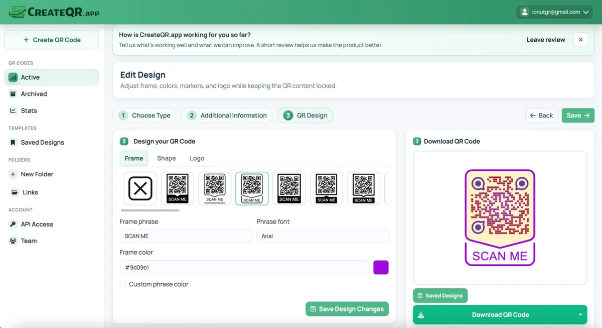 CreateQR screenshot 3