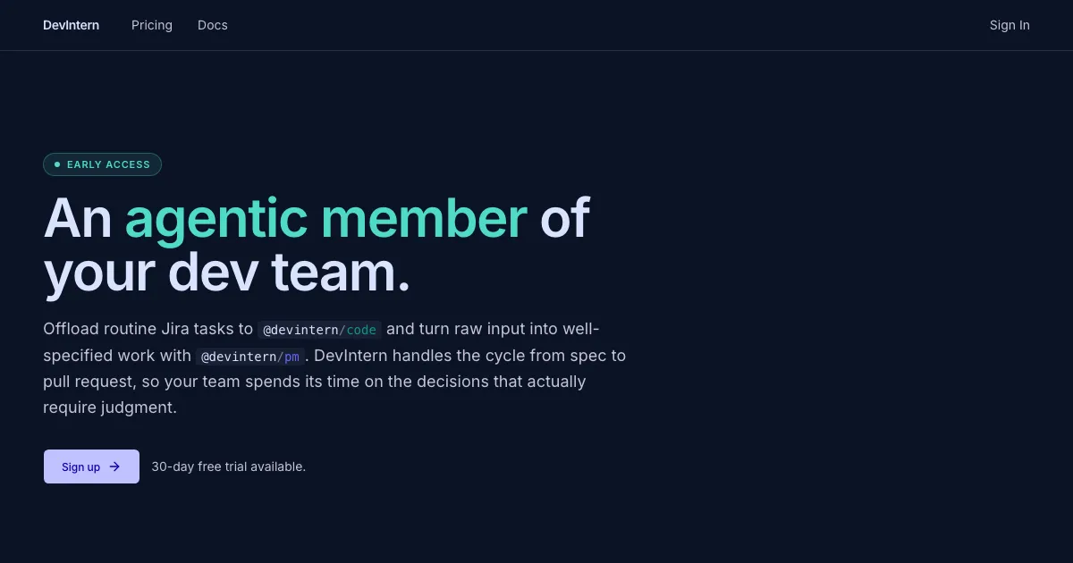 devintern screenshot 1
