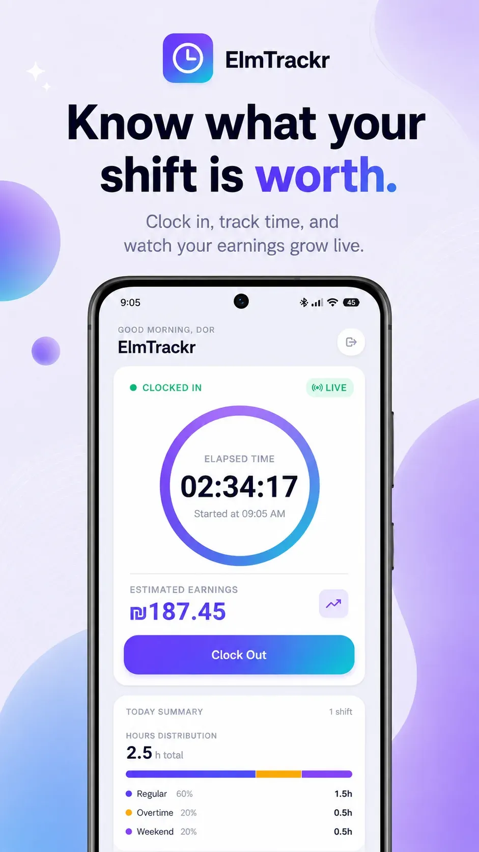 Elmtrackr screenshot 2