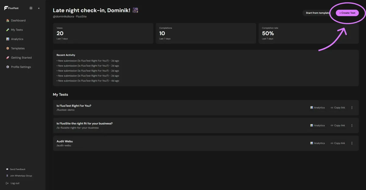 FluoTest screenshot 2