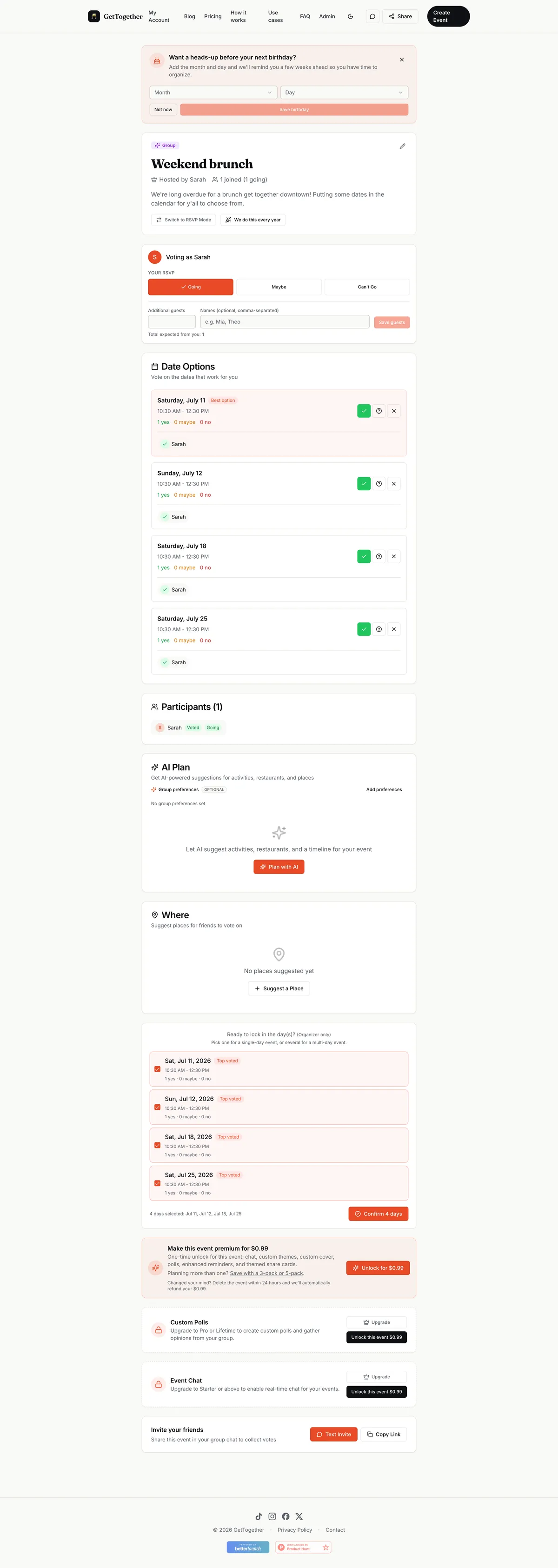 GetTogether Planner screenshot 5