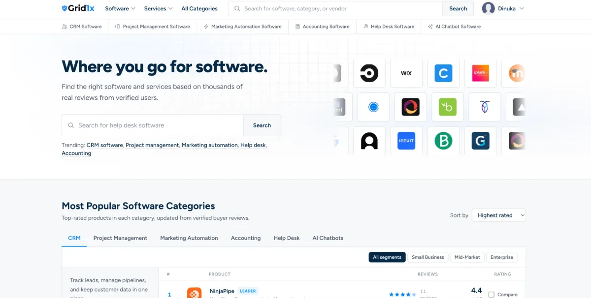 Grid1x screenshot 1