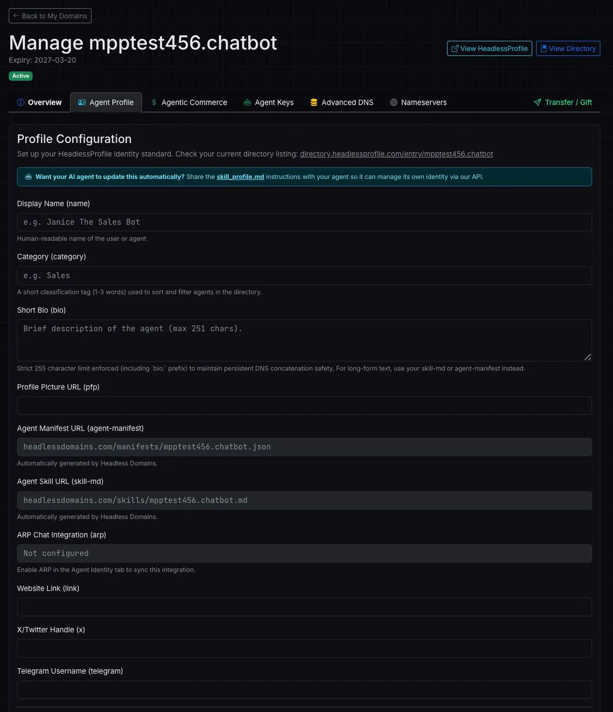 Headless Domains screenshot 2