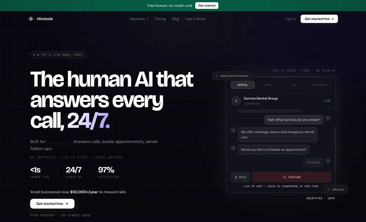 HireJosie screenshot 2