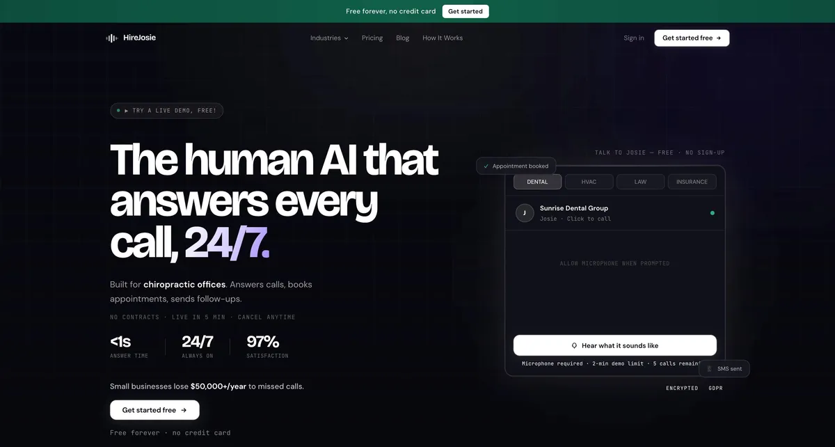 HireJosie screenshot 1
