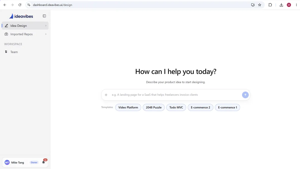 Ideavibes AI screenshot 2