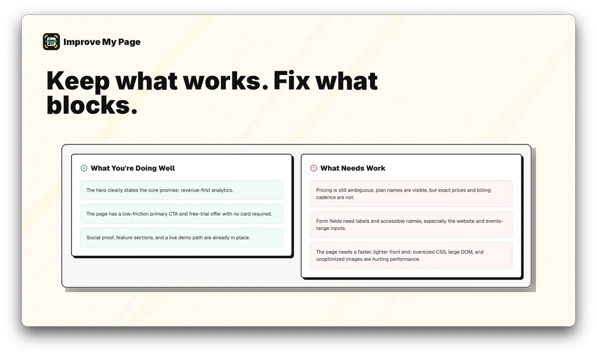Improve my Page screenshot 3