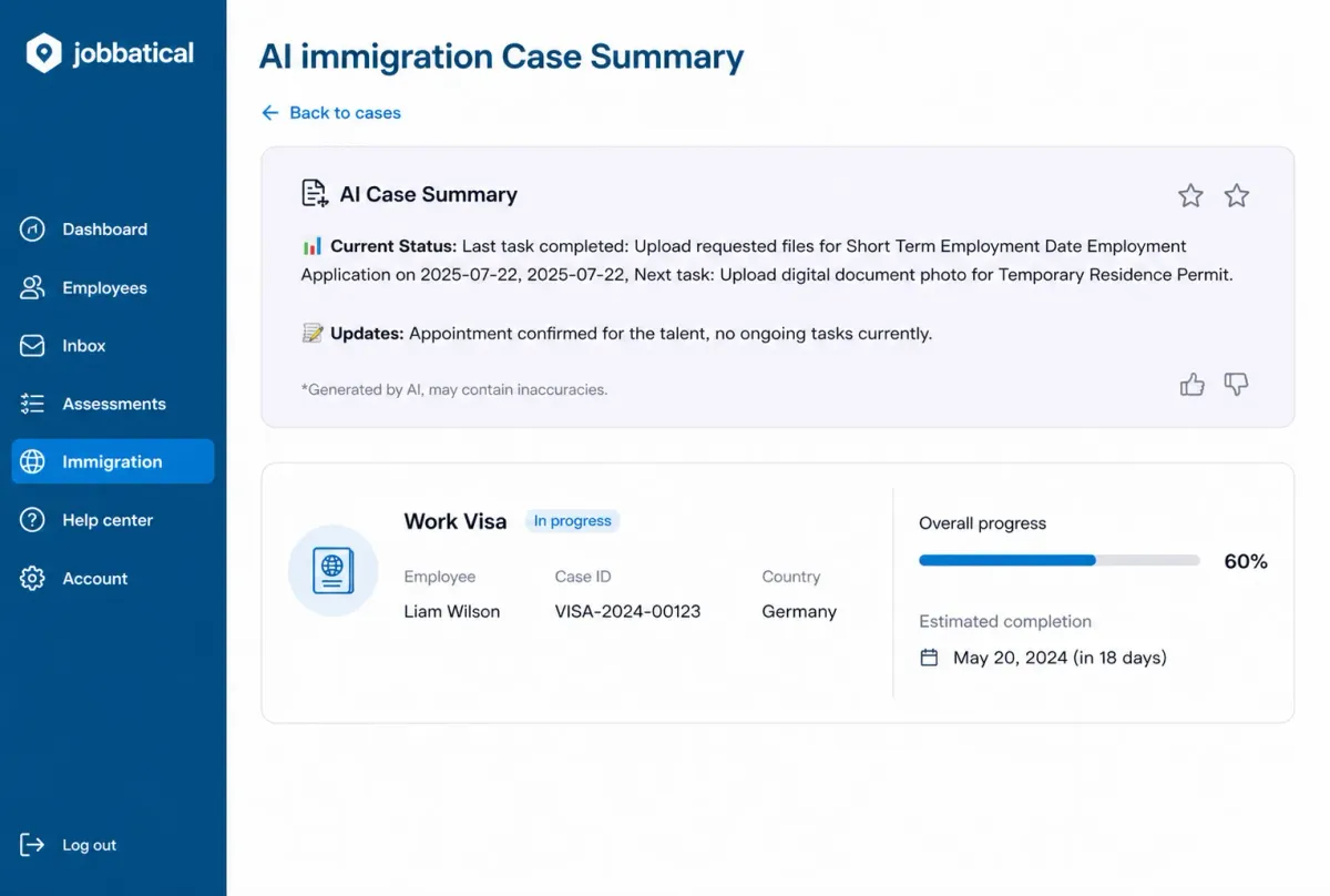 Jobbatical Immigration, Relocation and Case management CRM Platform screenshot 4