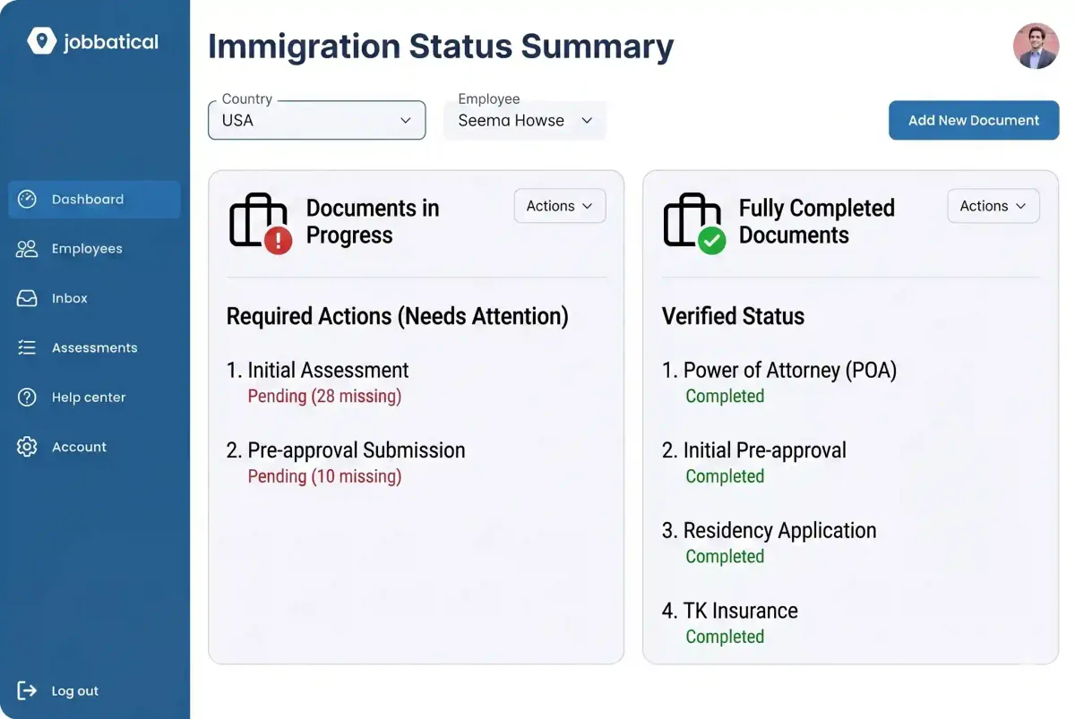 Jobbatical Immigration, Relocation and Case management CRM Platform screenshot 5