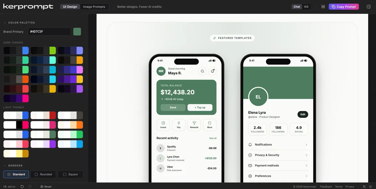 Kerprompt screenshot 2