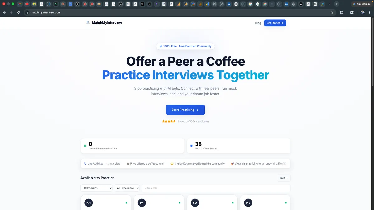 MatchMyInterview screenshot 1