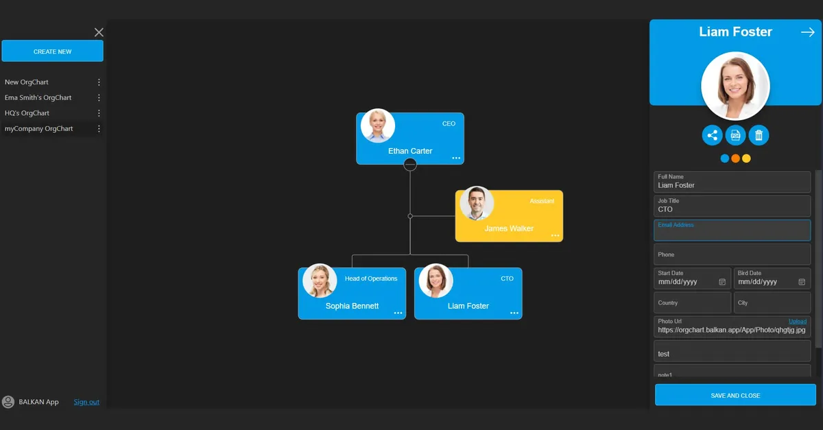 OrgChart App screenshot 3