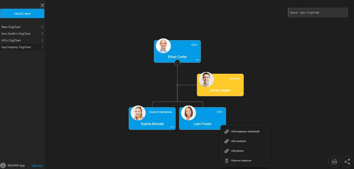OrgChart App screenshot 2