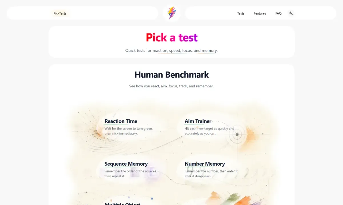 PickTests screenshot 1