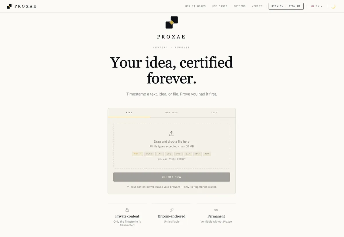 Proxae screenshot 1