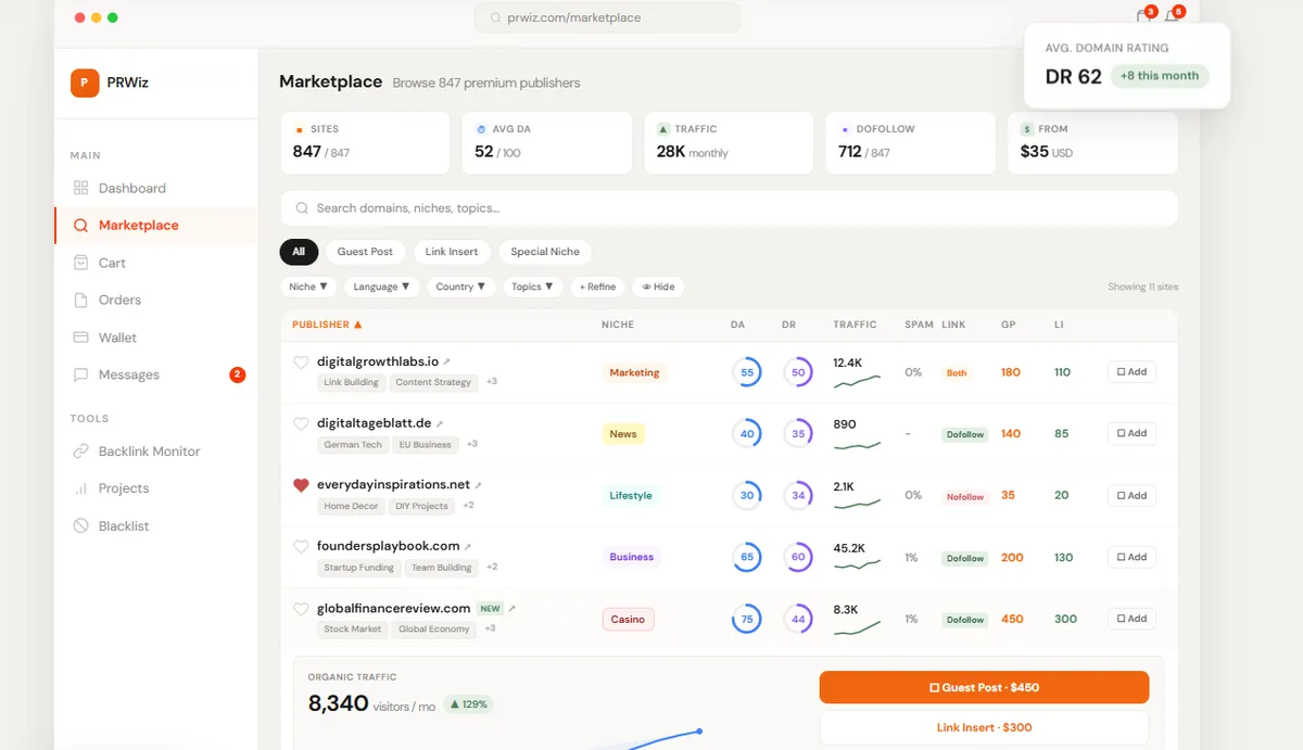 PRWiz screenshot 3