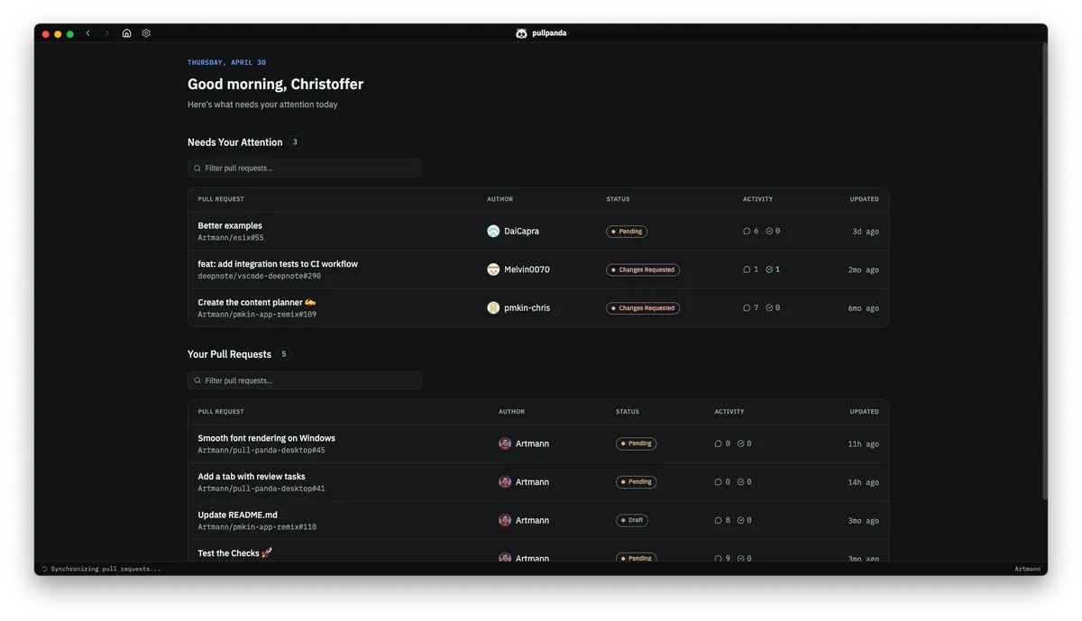 Pull Panda screenshot 1