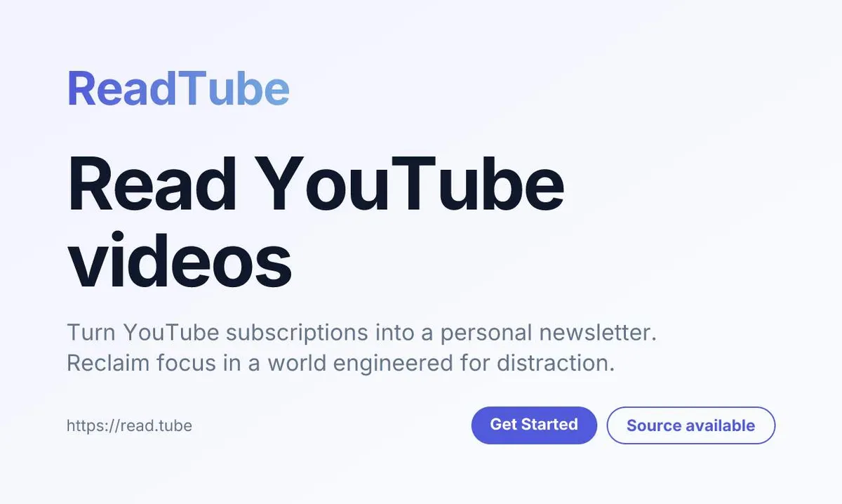 ReadTube screenshot 1