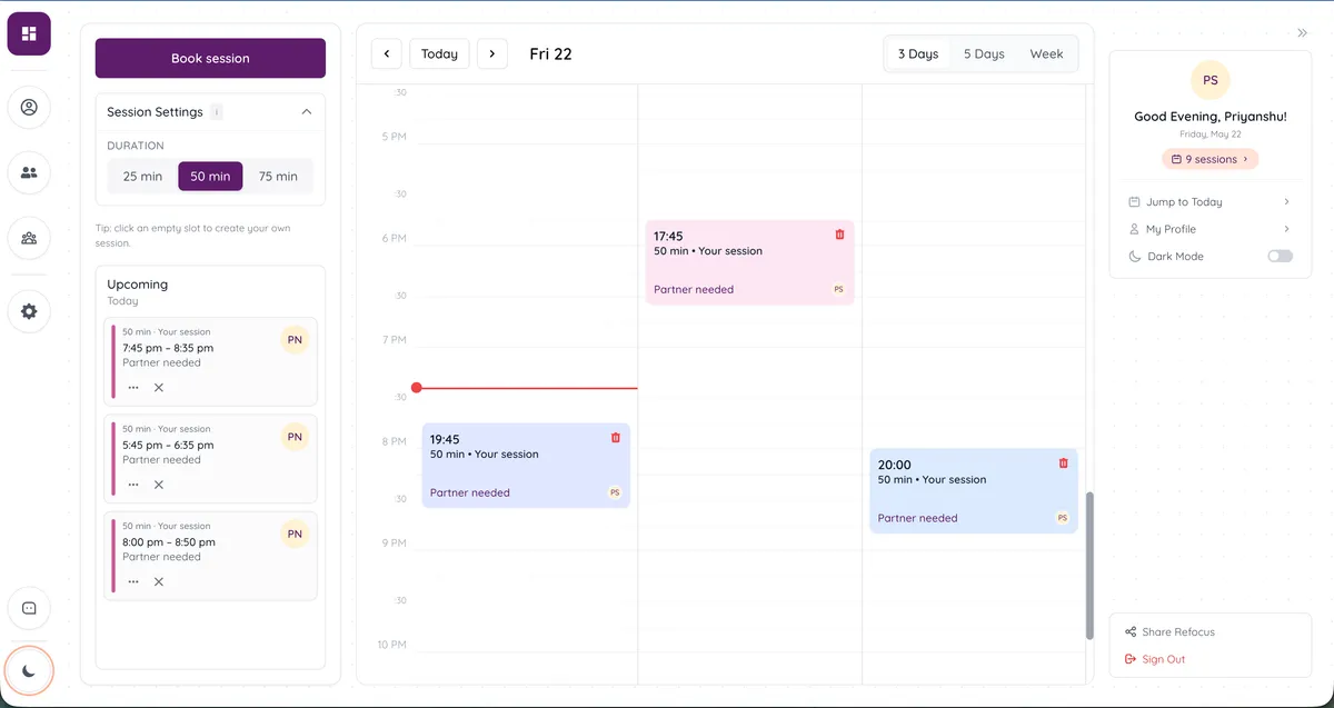 Refocus screenshot 2