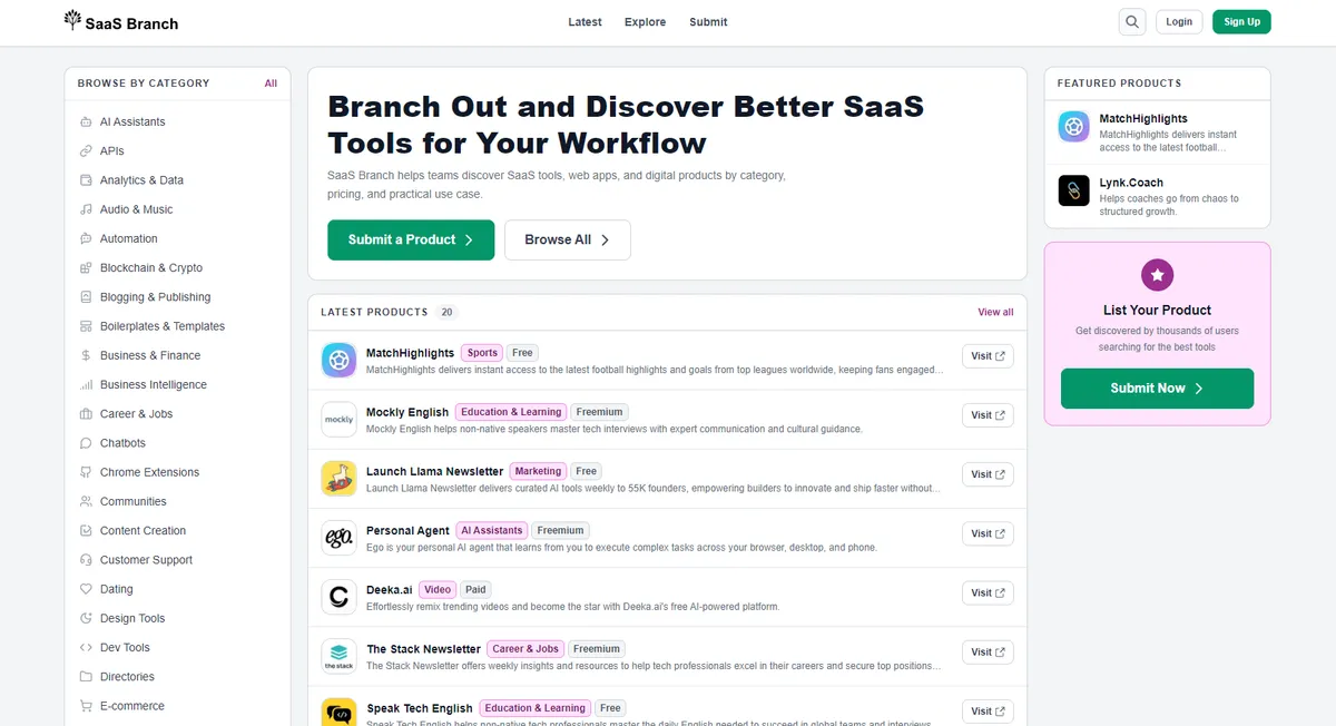 SaaS Branch screenshot 2