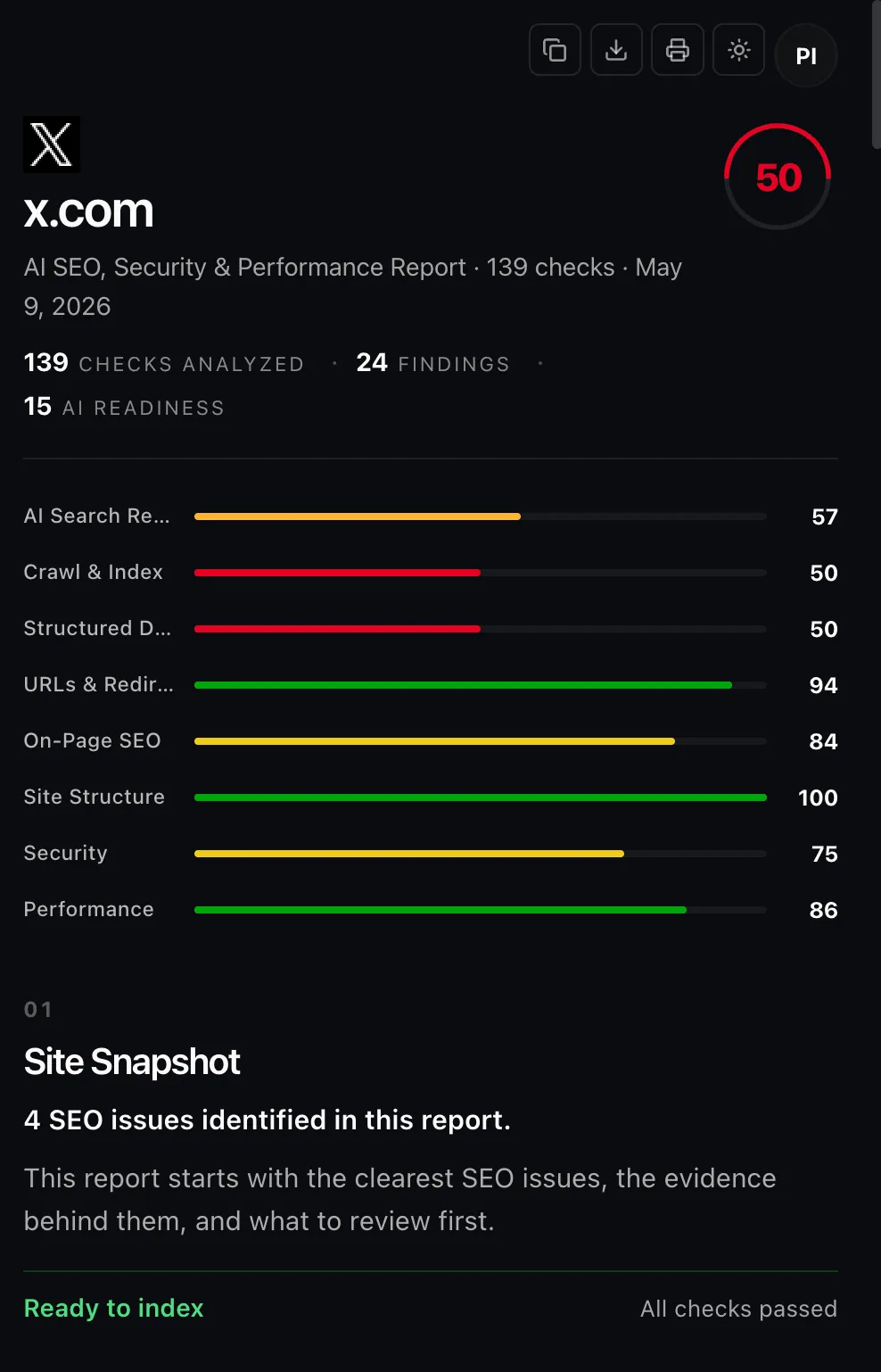 SEOReport.dev screenshot 2