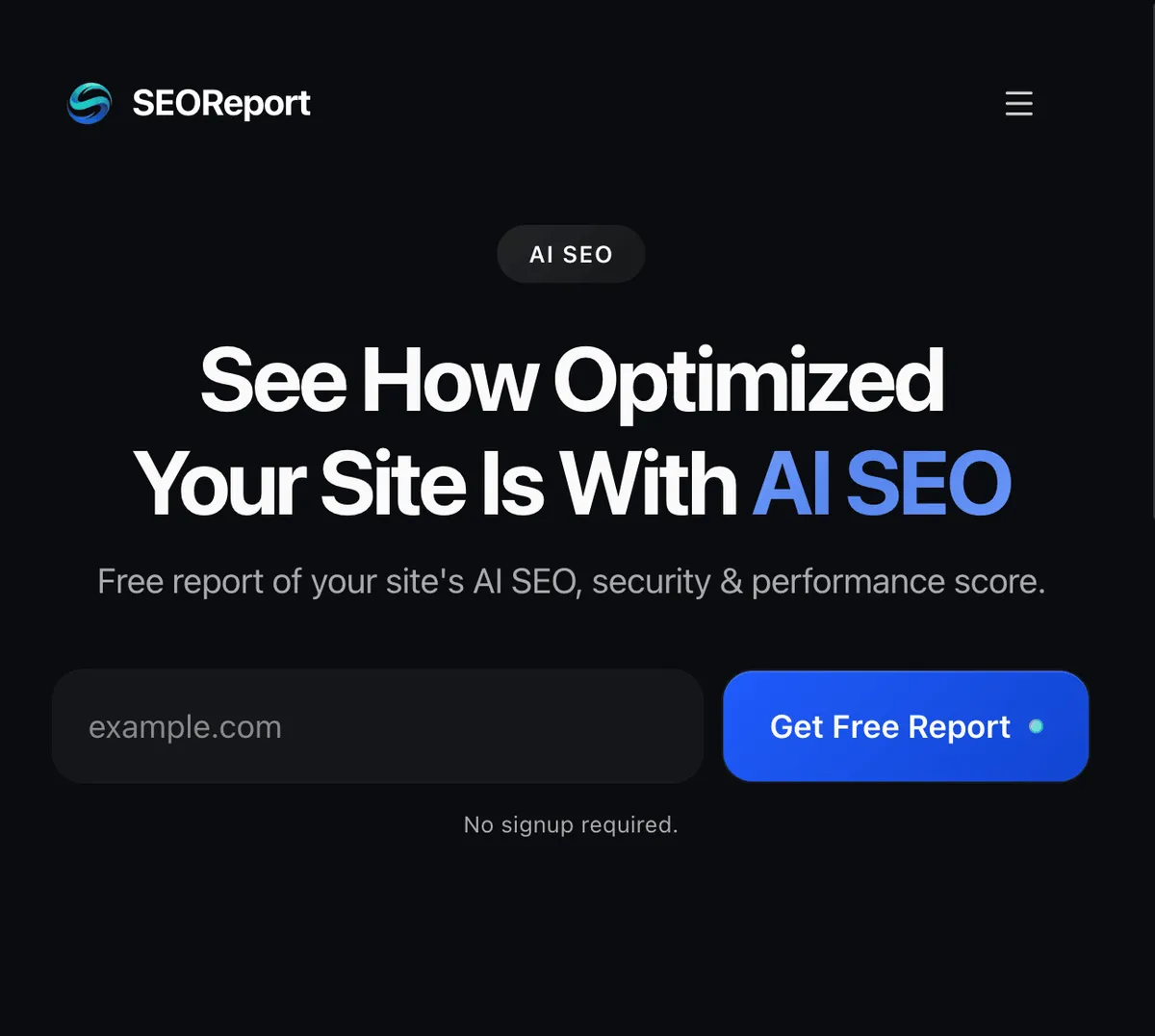SEOReport.dev screenshot 1