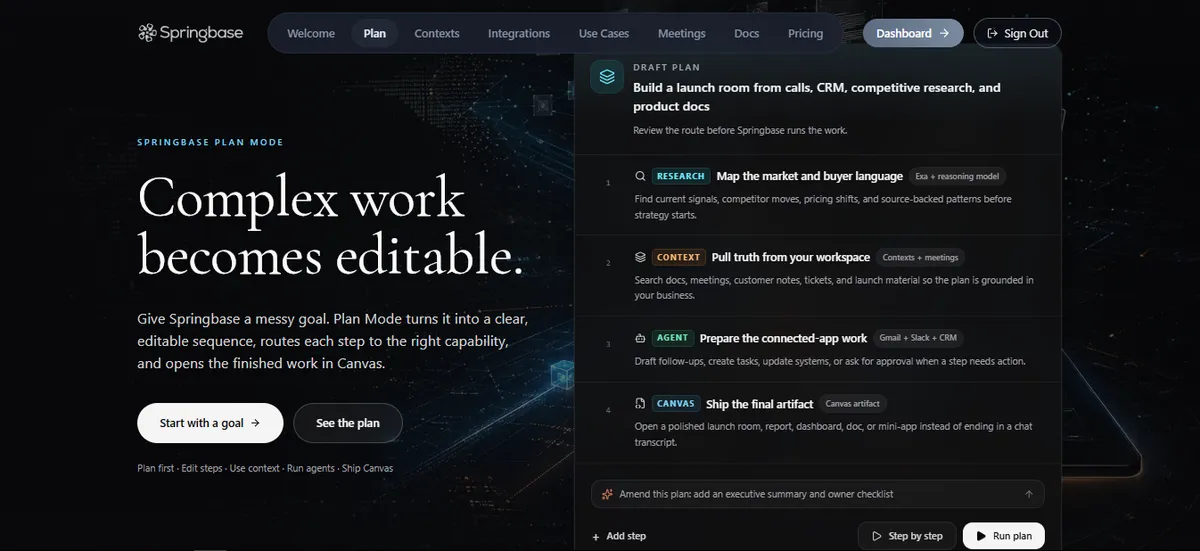 Springbase.ai screenshot 2