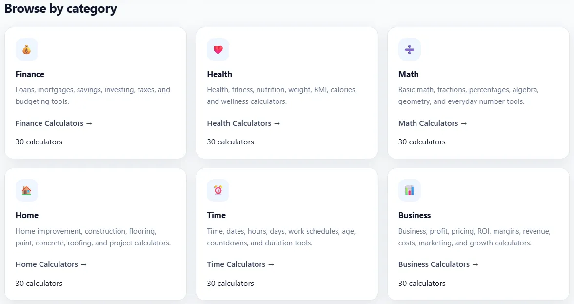 Tiny Calculators screenshot 3